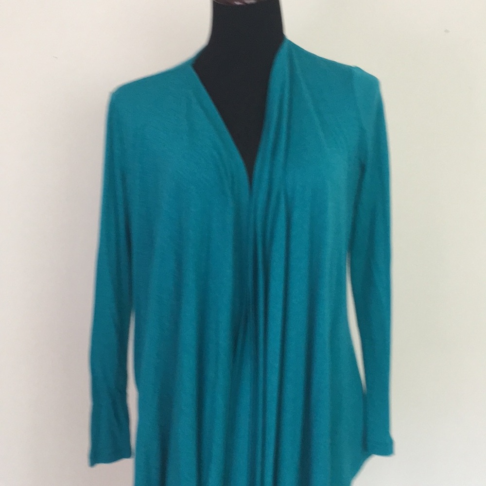 Beautiful Aqua Blue Waterfall Sweater